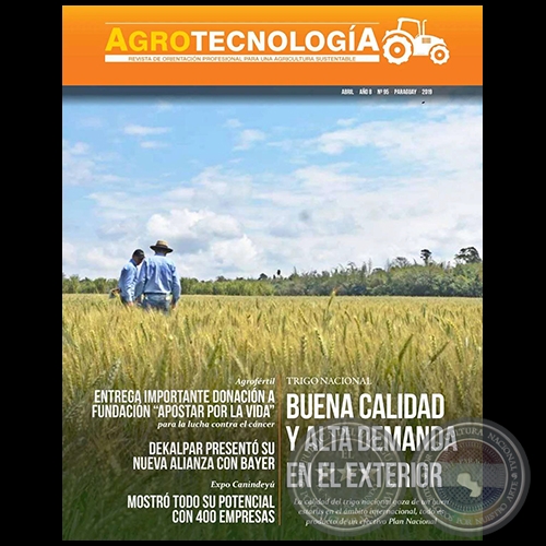 AGROTECNOLOGA  REVISTA DIGITAL - ABRIL - AO 8 - NMERO 95 - AO 2019 - PARAGUAY